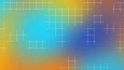 Blue And Orange Gradient Grid Line Abstract Background Design