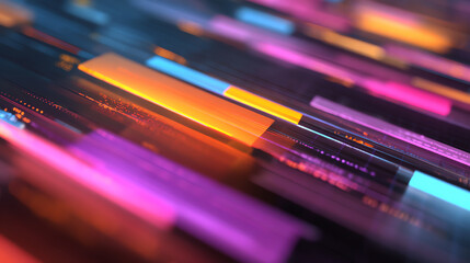 An abstract design featuring vibrant colors and dynamic stripes, perfect for digital backgrounds or creative projects.