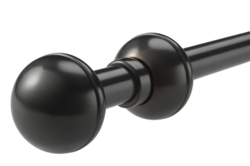 Black double ball massage roller for trigger point therapy on a transparent background
