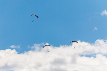 Military airborne troop in the sky