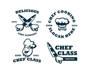 chef logo and labels design
