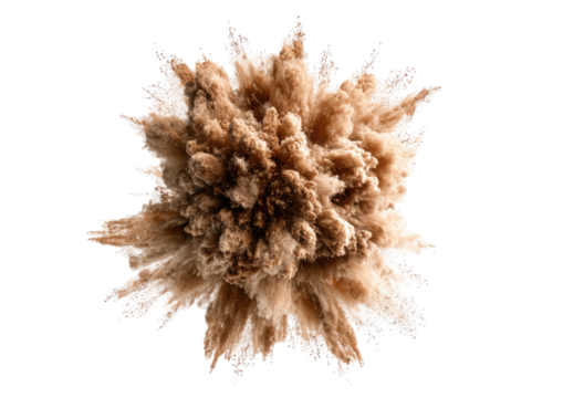 Exploding earthy cloud with wisps