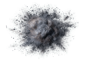 Granular gray powder splash, central swirl, texture