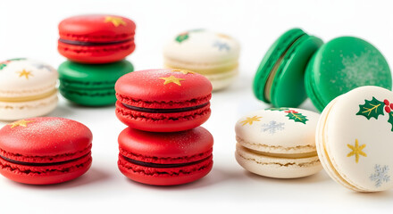 Christmas themed macarons