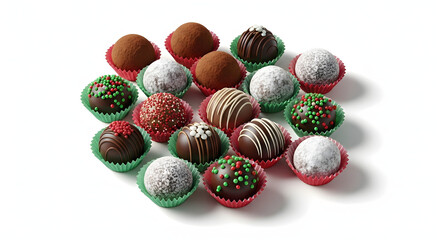 Assortment of Christmas chocolates and truffles