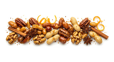 Assortment of candied nuts and spices