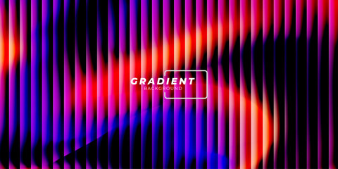 Vibrant gradient with ribbed fractal glass texture pattern and dark circular center. Dynamic abstract artwork perfect for modern banners, marketing visuals, creative backgrounds and artistic projects