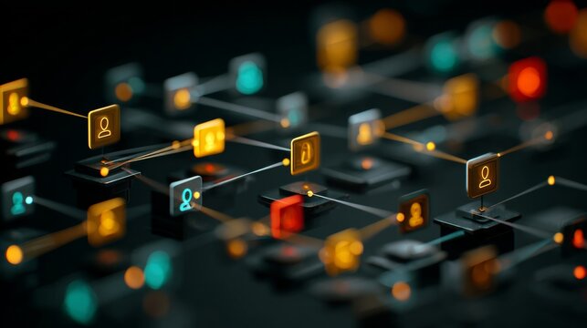 Blueprints of interaction: designing user-centric flowcharts. Virtual collaboration symbol. Subtle adjustments: balancing nodes in creative ux planning. Social media community. - Powered by Adobe