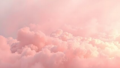 Soft pink and cream haze forming dreamy cloud transitions with gentle pastel lighting creating a smooth cinematic backdrop