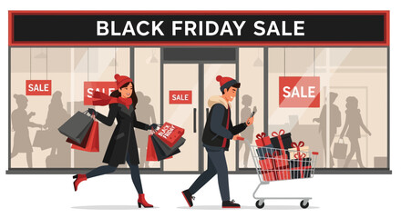 Excited shoppers enjoy Black Friday sales, finding perfect gifts and deals