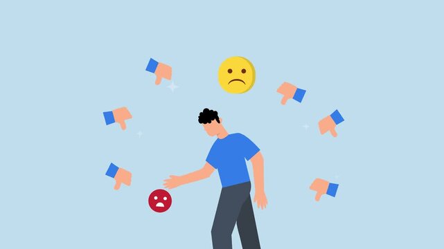 Response to negative feedback - Response to negative feedback, 4k animation businessman response to negative feedback.