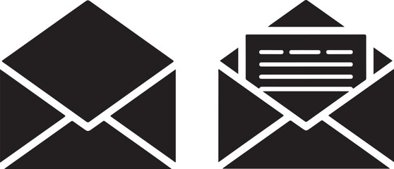 Mail and Email Icons for Communication and Internet Services Graphic