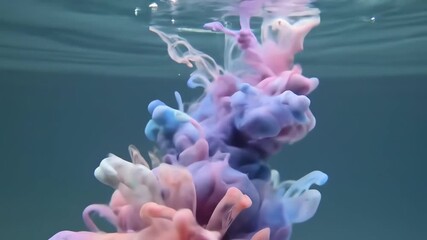 Colorful Ink Diffusion In Water Abstract Swirls. - Powered by Adobe