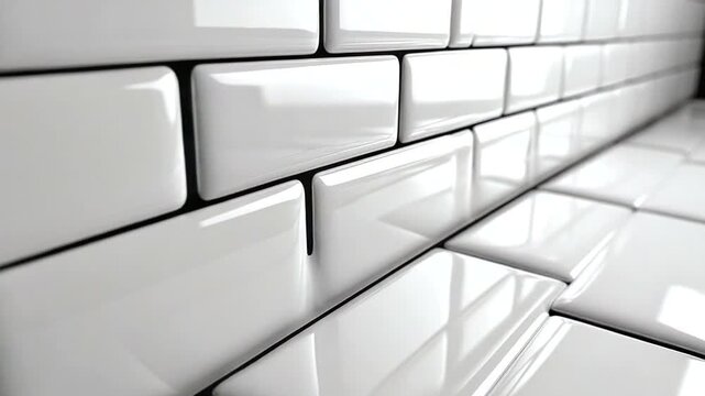 Glossy White Subway Tiles in Modern Kitchen Design