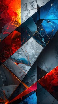 Abstract Representation of Geopolitical Tension and Conflict