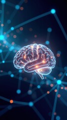 AI Neural Network Visualization - 3D Abstract