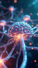 AI Brain: Interconnected Neural Network Visualisation