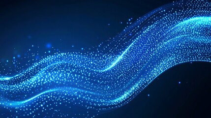 Abstract blue digital wave background for futuristic tech design