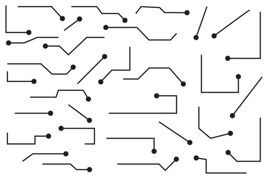 Callouts titles set. Digital callouts . Line callout label set. isolated on black and white background. Vector illustration. EPS 10 .