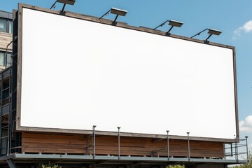 White Blank Billboard Mockup for Sustainable Advertising HD Background