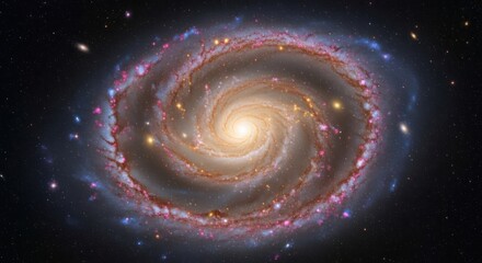 Cosmic dance: A stunning spiral galaxy unveiling stellar formation and ethereal beauty