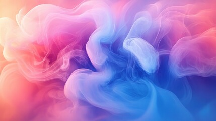 soft swirling pastel smoke and mist in pink, purple and blue creating a dreamy ethereal tranquil atmosphere