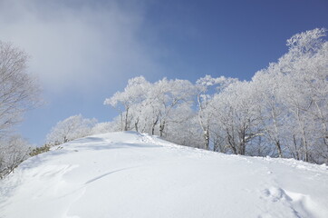 Mt.Horohirea-yama in snow