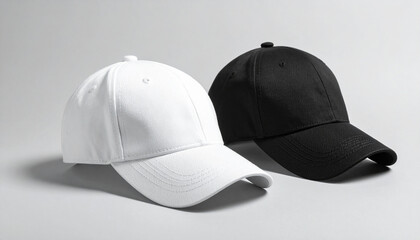 Black baseball cap on white background
