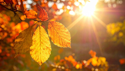 Landscape autumn leaves falling natural background colorful autumn background falling leaves natural background copy space
