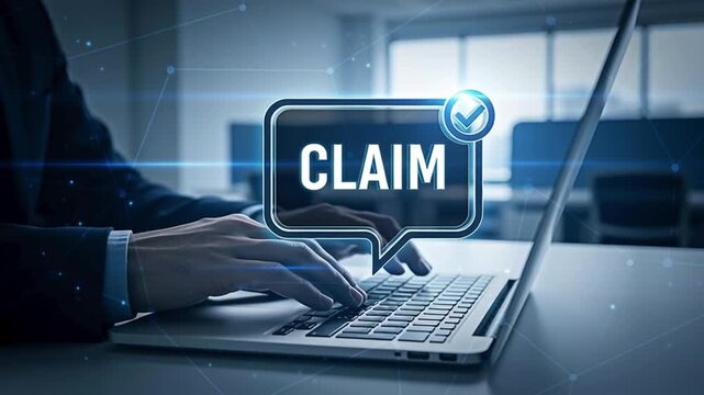 A claim process concept of insurance and legal support.