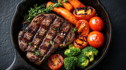 Close-up of a seared steak