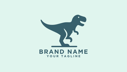 Vector Logo of a Prehistoric T-Rex A Bold and Playful Design