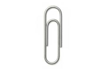 Single paper clip holding sheets, symbolizing fastening, attachment, and connectivity in professional and educational contexts