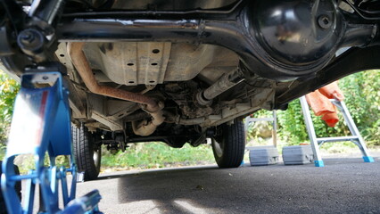 四輪駆動車の点検イメージ