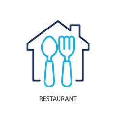 Fototapeta premium Restaurant thin line icons. Original vector illustration.