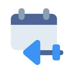 Simple Calendar Icon with Notification Alert on Black Background