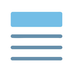Fototapeta premium Light blue content organization icon for website and application