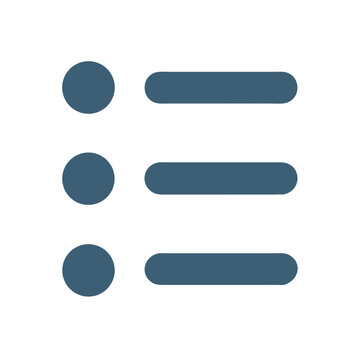 Blue Menu Icon Flat Design Vector Illustration Concept