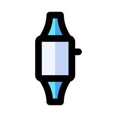 Smartwatch, doodle vector illustration, simple concept, isolated on a white background