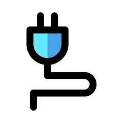 Electric socket, doodle vector illustration, simple concept, isolated on a white background