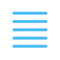 Obraz premium Simple blue lines icon isolated on black background