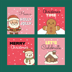 Set of Christmas Card