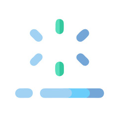 Loading icon graphic flat vector design on black backdrop