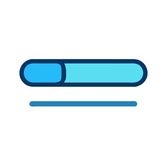 Modern loading progress bar on black background illustration design