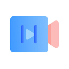 Stylized Video Camera Icon for Modern Media Projects