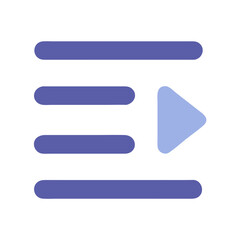 Abstract illustration with right arrow and horizontal lines