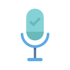 Microphone icon with check mark signifying approved recording