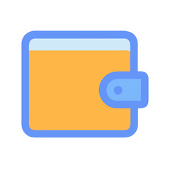 Simple wallet illustration against black background for financial concepts