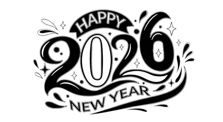 Celebrate the vibrant energy of 2026 with this unique stylish design for festive promotions and inspiring greetings, perfect for new year joy