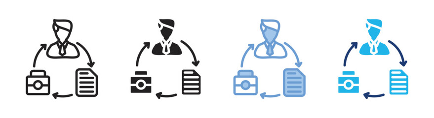 Hiring icon set multiple style collection